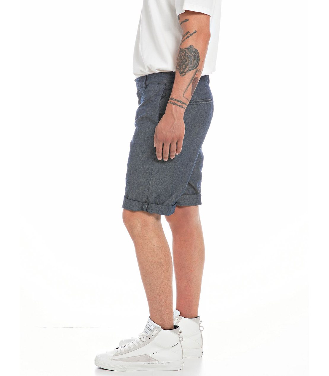 SARTORIALEコットンリネンショーツ 詳細画像 ダークブルー 3